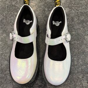 Dr. Martens Mary Jane White Iridescent MJ Bexy Shoes Daisy - Size 37EU/6US
